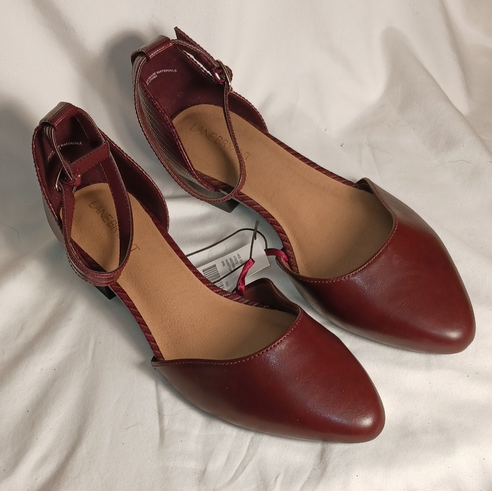 Lane Bryant Low-heel Ankle Strap Pumps 9W NWT
